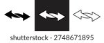 set of twisted arrows vector icons. Merger or unite arrows. Two arrow together. Vector 10 Eps.