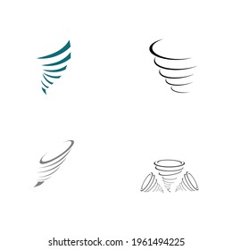conjunto de plantillas de diseño de ilustración vectorial de símbolo de logotipo de twister