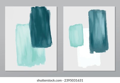 A set of two abstract background of minimalism. Hand-painted illustrations, with a geometric art pattern for art wall, wallpaper, murals, carpet, hang a picture
