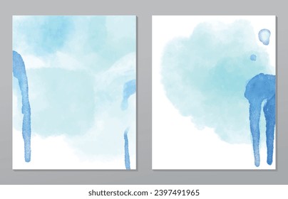 A set of two abstract background of minimalism. Hand-painted illustrations, with a geometric art pattern for art wall, wallpaper, murals, carpet, hang a picture
