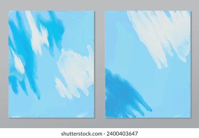 Un conjunto de dos antecedentes abstractos de minimalismo. Ilustraciones pintadas a mano, con un patrón de arte geométrico para paredes de arte, papel pintado, murales, alfombras, colgantes