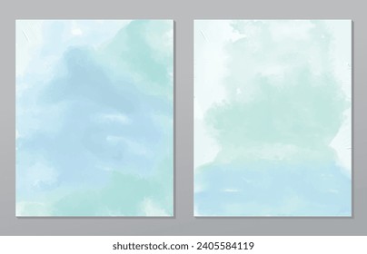 A set of two abstract background of minimalism. Hand-painted illustrations, with a geometric art pattern for art wall, wallpaper, murals, carpe