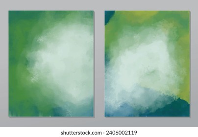 A set of two abstract background of minimalism. Hand-painted illustrations, with a geometric art pattern for art wall, wallpaper, murals, carpet, hang a picture
