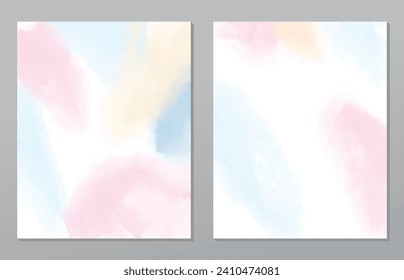 A set of two abstract background of minimalism. Hand-painted illustrations, with a geometric art pattern for art wall, wallpaper, murals, carpet, hang a picture
