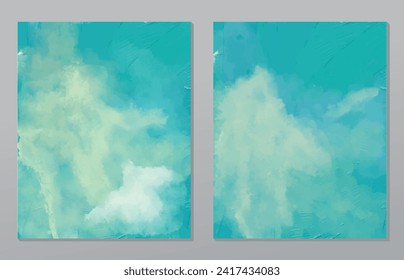 Un conjunto de dos antecedentes abstractos de minimalismo. Ilustraciones pintadas a mano, con un patrón de arte geométrico para paredes de arte, papel pintado, murales, alfombras, cuelgan una imagen
