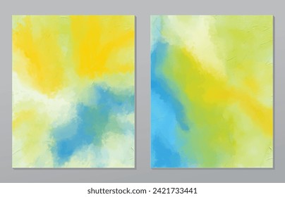 A set of two abstract background of minimalism. Hand-painted illustrations, with a geometric art pattern for art wall, wallpaper, murals, carpet, hang a picture
