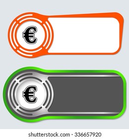 Set of two abstract buttons for your text and euro symbol