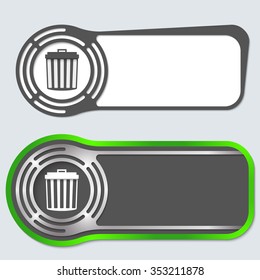 Set of two abstract buttons for your text and trashcan