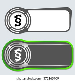 Set of two abstract buttons for your text and paragraph