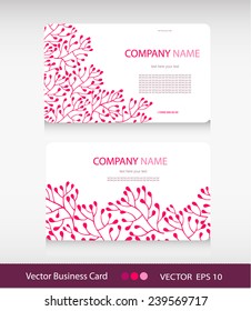 Set of two abstract cards with romantic floral background