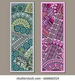 Set of two abstract decorative ethnic bookmarks