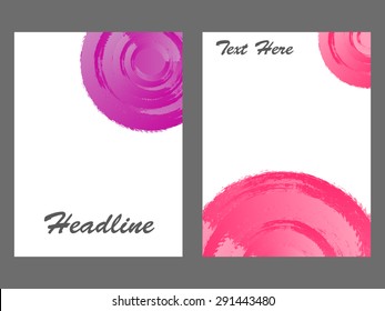 set of two abstract figures brochures or flyers.