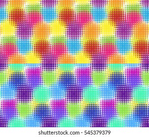 Set of two Abstract Halftone Seamless Patterns, Gradient Texture Background