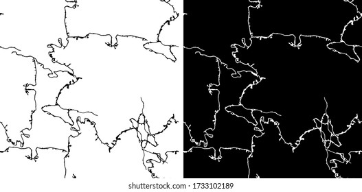 
Set of two abstract seamless backgrounds in black and white, uneasy lines. Ideal for packaging design and products especially for sports items.