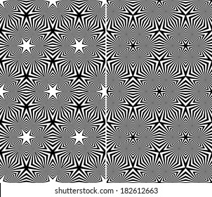Set of Two Abstract Seamless Patterns. Vector Illustration
