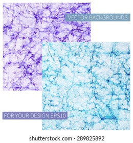 Set of two abstract vector backgrounds - blue and violet.