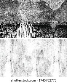 Conjunto de dos texturas vectoriales de grunge ambiente (blanco y negro)