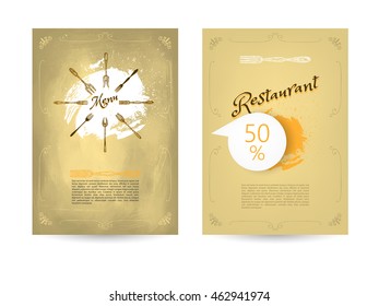 A set of two backgrounds. It can be used to design menu restaurant or other things. It can be used to design menu restaurant or other things. Design of identity for the cafe.