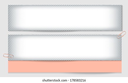 set of two banners with the texture of the dots