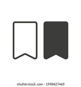 Conjunto de dos iconos de marcadores en fondo blanco