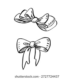Um conjunto de dois arcos. Ilustração vetorial em estilo de esboço para design de livros, livros de colorir, interiores de crianças, cartões de férias, eventos e impressão de tecidos