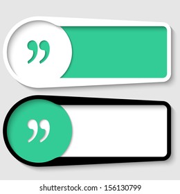 set of two boxes for any text with quotation mark