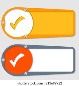 set of two boxes for any text with check box