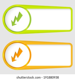 set of two boxes for entering text with flash