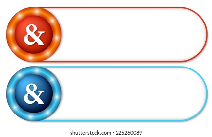 set of two buttons with ampersand