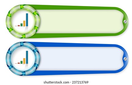set of two buttons with arrows and diagram