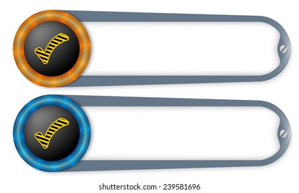 set of two buttons with and check box