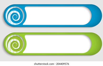 set of two buttons with spiral