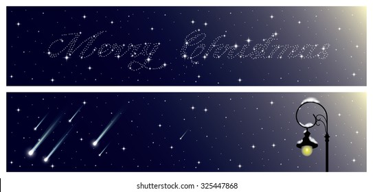 Set of two Christmas banners