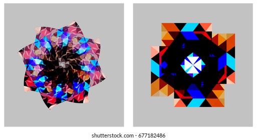 Set of two colored logo icons