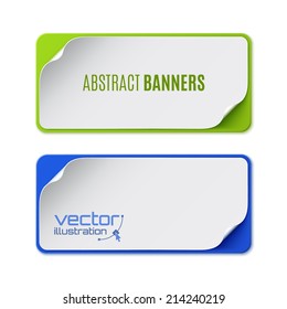 Set of two colorful banners. Vector illustration