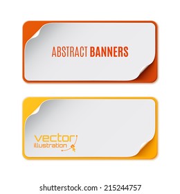 Set of two colorful banners. Vector illustration