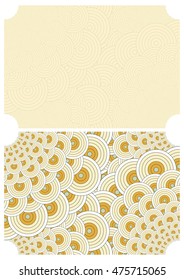 set of two concentric circles backgrounds in beige and cream