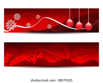 a set of two creative & beautiful  website header & banners on white background