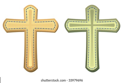 set of two crosses in vector mode