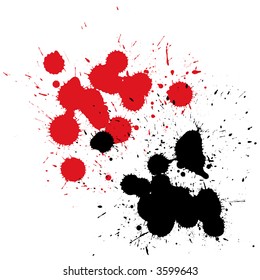set from two different bloody grunge objects