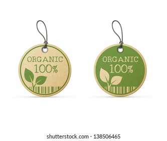 set of two eco labels eps10