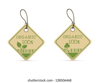 set of two eco labels eps10