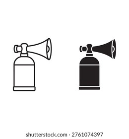 A set of two fire extinguisher icons in black and white, ideal for illustrating emergency and safety concepts.