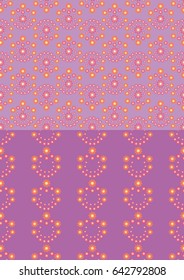 A set of two floral seamless pattern. Fine texture with flowers. Vector Illustration. EPS10