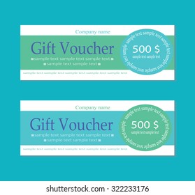 Set of two Gift vouchers template with clean and modern pattern.