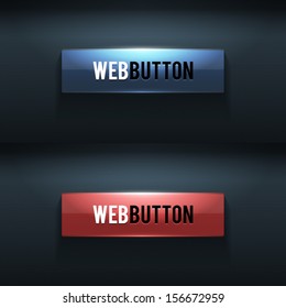 Set of two glossy buttons 