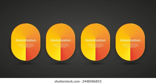 SET of two gradient yellow and red buttons  for user interface-UI. 2 Vector buttons style in yellow corlor templates design