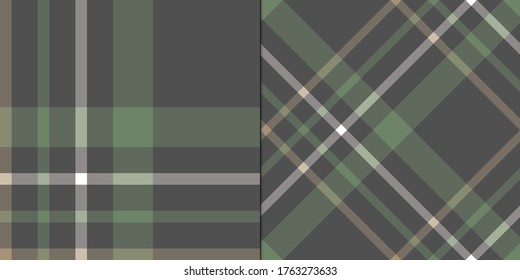 Conjunto de dos patrones de tonos grises grises. Diseño vectorial sin inconvenientes