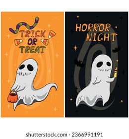 A set of two Halloween cards