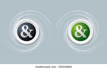 set of two icon with ampersand